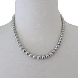 LOFT Silver Beaded Necklace (NWOT)
